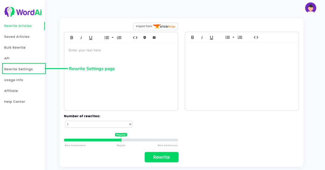 Custom Synonyms WordAi